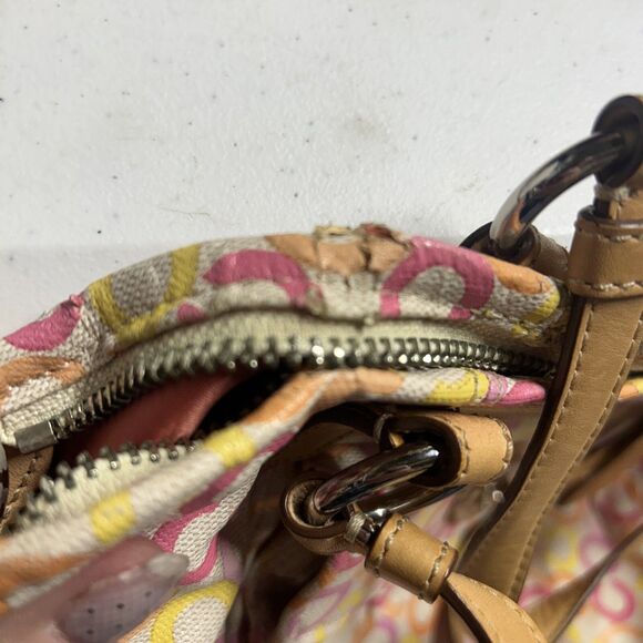 COACH Leah Signature Op Art Muti-color CC Shopper Tote Bag 13142 READ - Picture 16 of 16